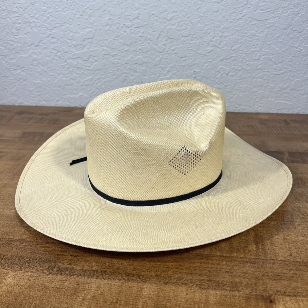 Men's Justin 6X Straw Western Cowboy Hat by Milano Hat Company 7 1/4 - Picture 5 of 16